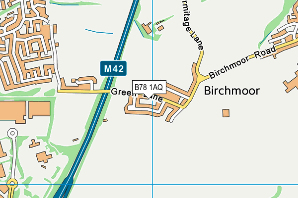 B78 1AQ map - OS VectorMap District (Ordnance Survey)