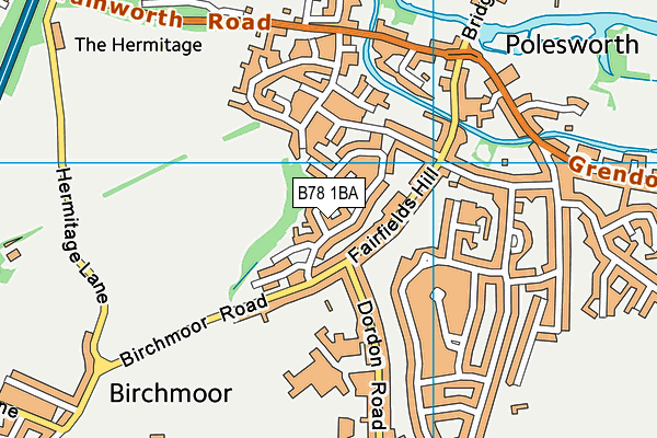 B78 1BA map - OS VectorMap District (Ordnance Survey)