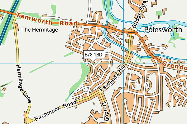 B78 1BD map - OS VectorMap District (Ordnance Survey)