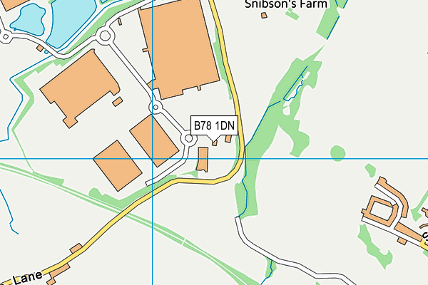 B78 1DN map - OS VectorMap District (Ordnance Survey)