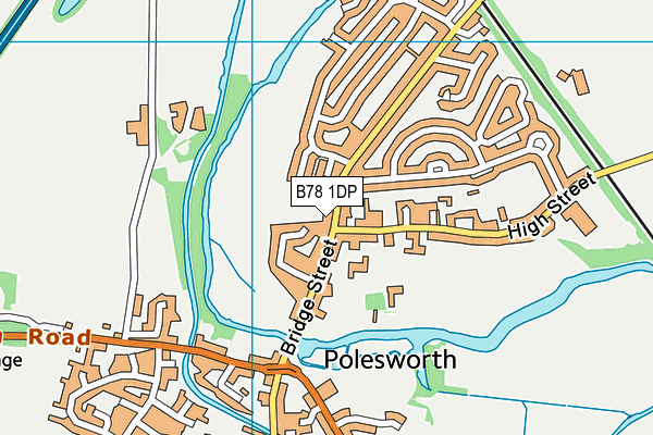 B78 1DP map - OS VectorMap District (Ordnance Survey)