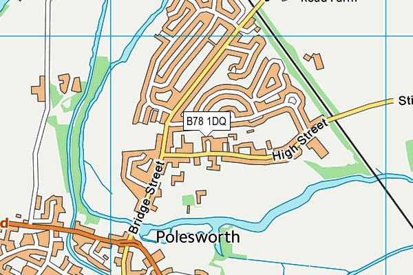 B78 1DQ map - OS VectorMap District (Ordnance Survey)