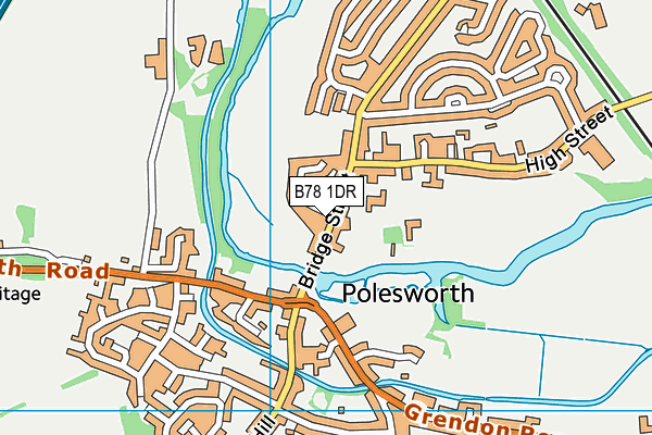 B78 1DR map - OS VectorMap District (Ordnance Survey)