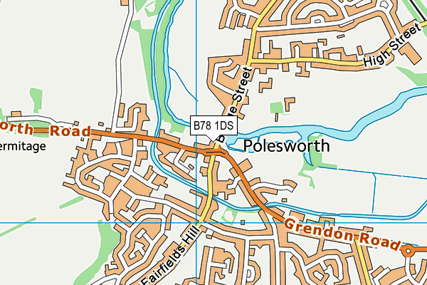 B78 1DS map - OS VectorMap District (Ordnance Survey)