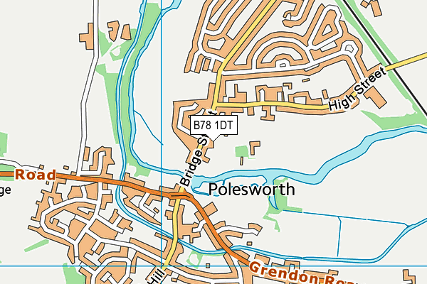 B78 1DT map - OS VectorMap District (Ordnance Survey)