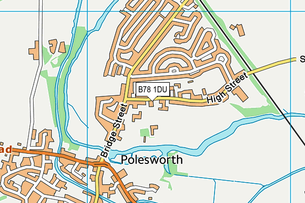 B78 1DU map - OS VectorMap District (Ordnance Survey)