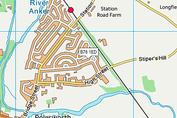 B78 1ED map - OS VectorMap District (Ordnance Survey)