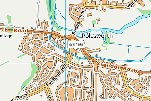 B78 1EG map - OS VectorMap District (Ordnance Survey)