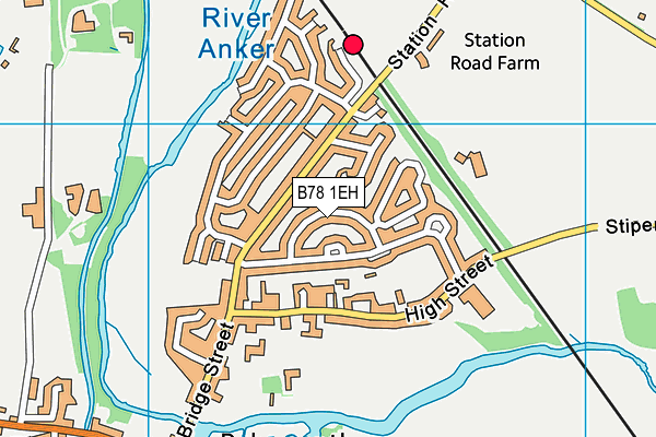 B78 1EH map - OS VectorMap District (Ordnance Survey)
