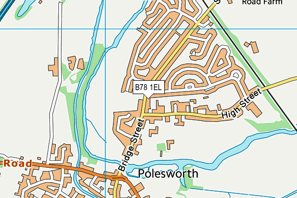 B78 1EL map - OS VectorMap District (Ordnance Survey)