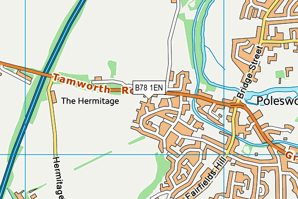 B78 1EN map - OS VectorMap District (Ordnance Survey)