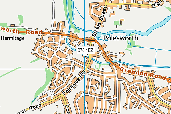 B78 1EZ map - OS VectorMap District (Ordnance Survey)