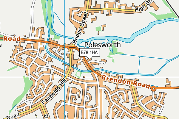 B78 1HA map - OS VectorMap District (Ordnance Survey)