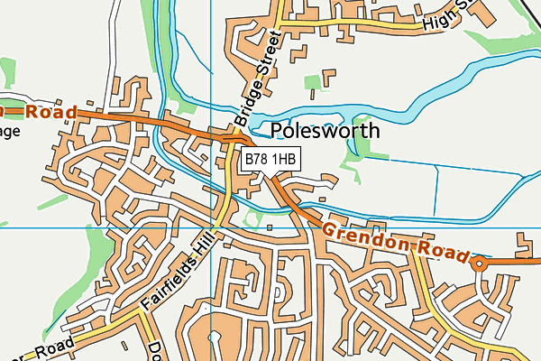 B78 1HB map - OS VectorMap District (Ordnance Survey)