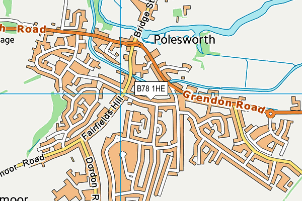 B78 1HE map - OS VectorMap District (Ordnance Survey)