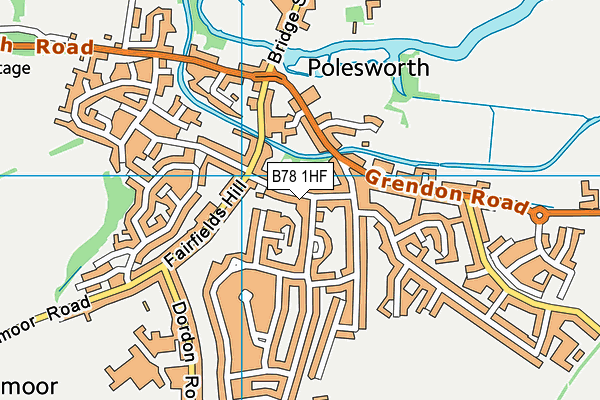 B78 1HF map - OS VectorMap District (Ordnance Survey)