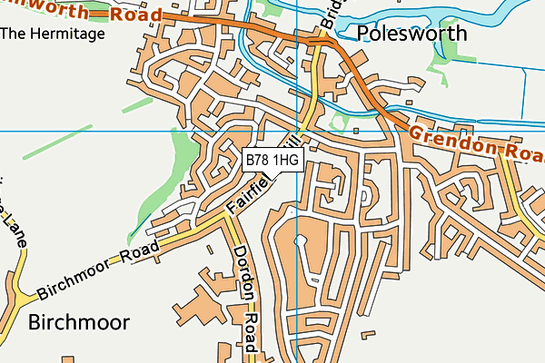 B78 1HG map - OS VectorMap District (Ordnance Survey)