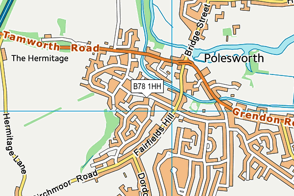 B78 1HH map - OS VectorMap District (Ordnance Survey)