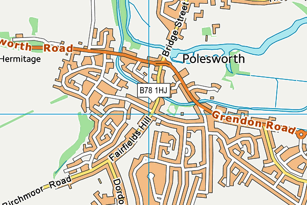 B78 1HJ map - OS VectorMap District (Ordnance Survey)