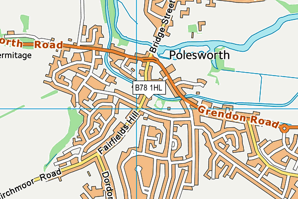 B78 1HL map - OS VectorMap District (Ordnance Survey)