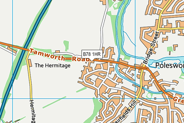 B78 1HR map - OS VectorMap District (Ordnance Survey)