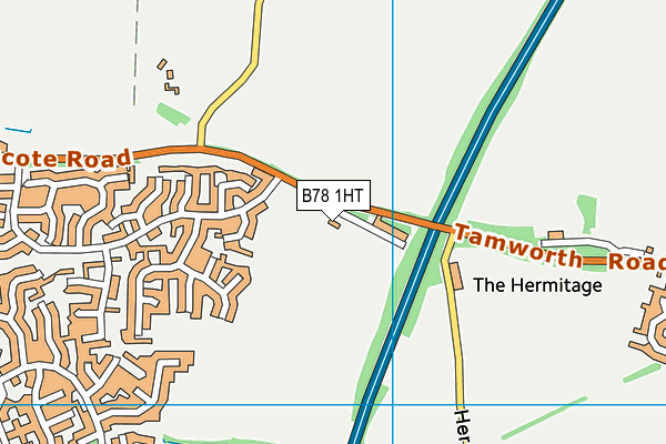 North Warwickshire Recreational Centre map (B78 1HT) - OS VectorMap District (Ordnance Survey)
