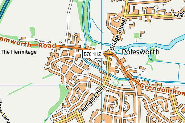 B78 1HZ map - OS VectorMap District (Ordnance Survey)
