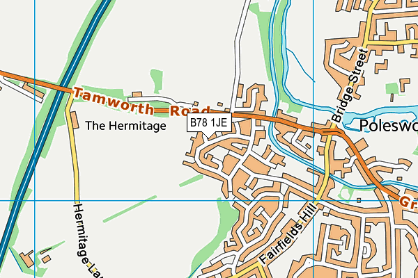 B78 1JE map - OS VectorMap District (Ordnance Survey)