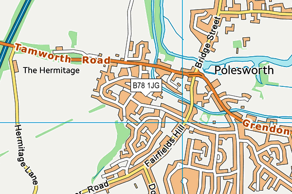 B78 1JG map - OS VectorMap District (Ordnance Survey)