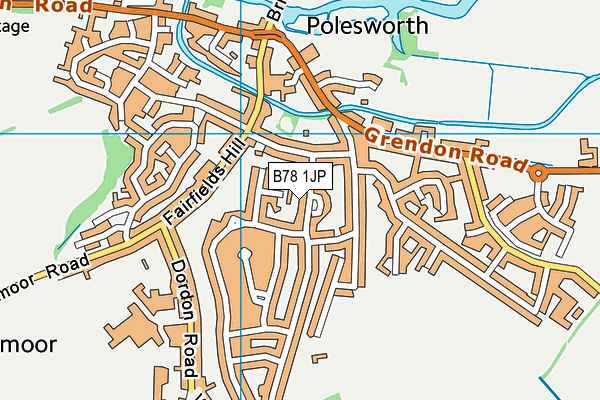 B78 1JP map - OS VectorMap District (Ordnance Survey)