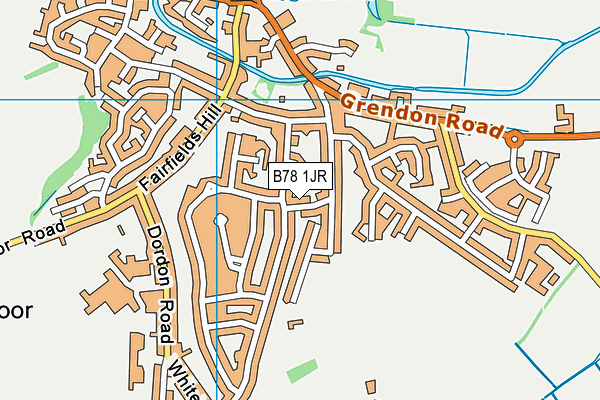 B78 1JR map - OS VectorMap District (Ordnance Survey)