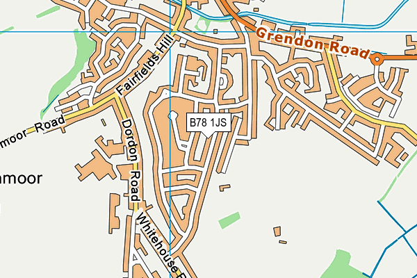 B78 1JS map - OS VectorMap District (Ordnance Survey)