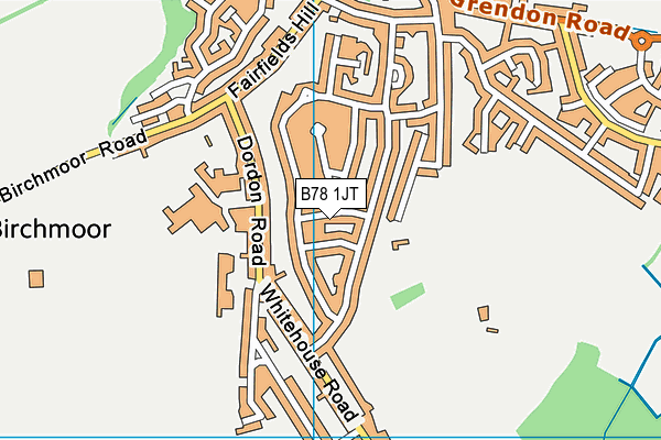 B78 1JT map - OS VectorMap District (Ordnance Survey)