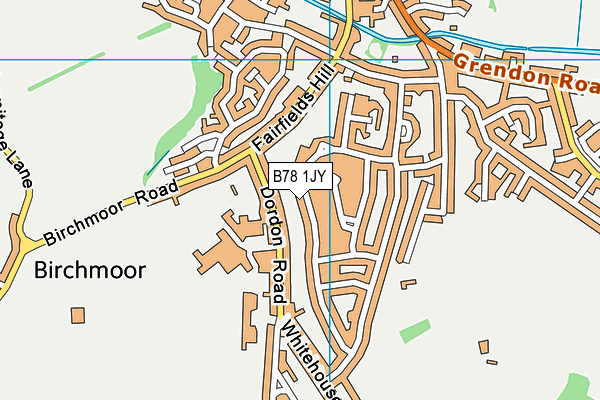 B78 1JY map - OS VectorMap District (Ordnance Survey)