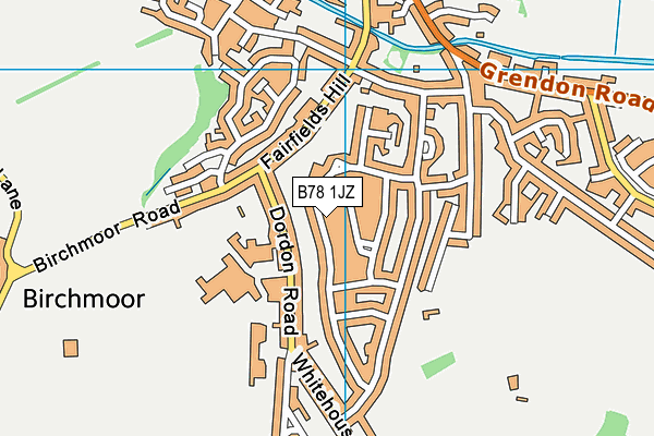 B78 1JZ map - OS VectorMap District (Ordnance Survey)