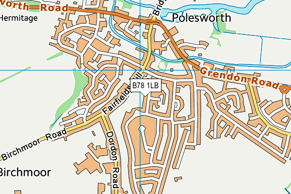 B78 1LB map - OS VectorMap District (Ordnance Survey)