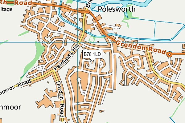 B78 1LD map - OS VectorMap District (Ordnance Survey)