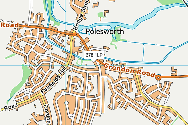 B78 1LP map - OS VectorMap District (Ordnance Survey)