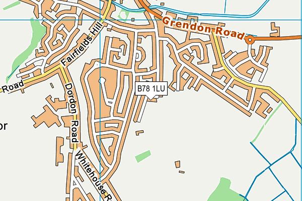 B78 1LU map - OS VectorMap District (Ordnance Survey)