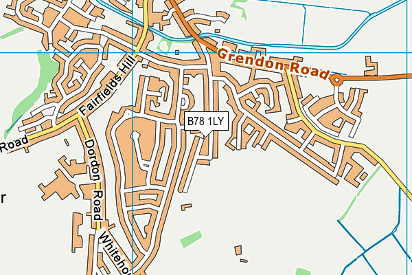 B78 1LY map - OS VectorMap District (Ordnance Survey)