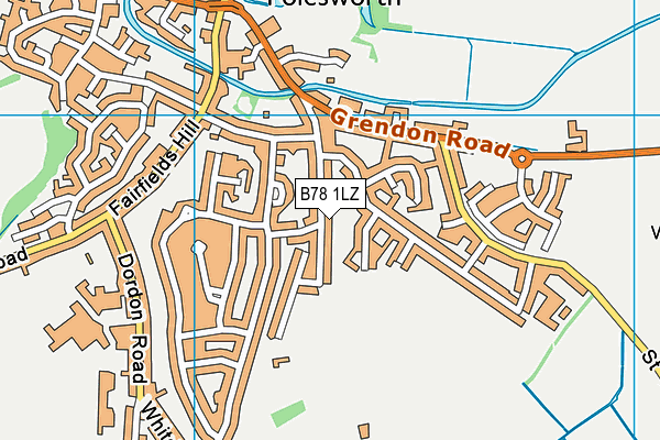 B78 1LZ map - OS VectorMap District (Ordnance Survey)