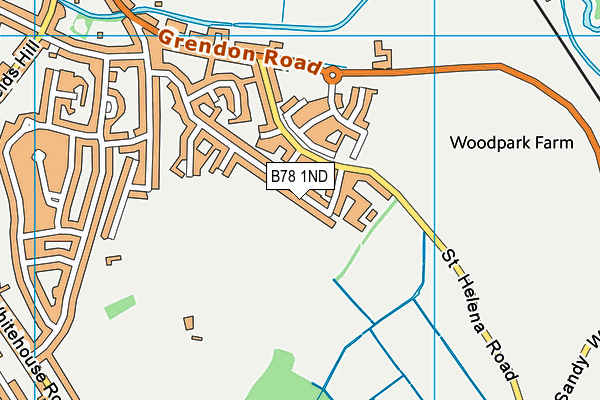 B78 1ND map - OS VectorMap District (Ordnance Survey)