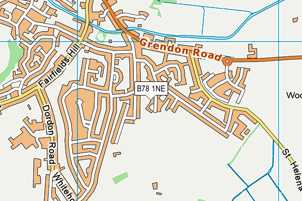 B78 1NE map - OS VectorMap District (Ordnance Survey)