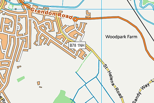 B78 1NH map - OS VectorMap District (Ordnance Survey)