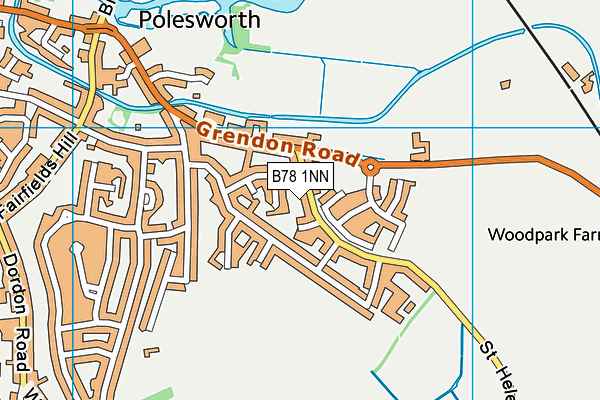 B78 1NN map - OS VectorMap District (Ordnance Survey)