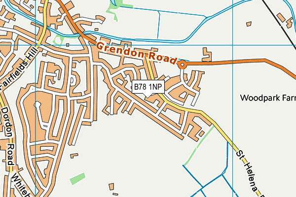 B78 1NP map - OS VectorMap District (Ordnance Survey)