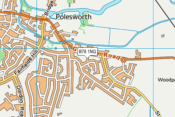 B78 1NQ map - OS VectorMap District (Ordnance Survey)