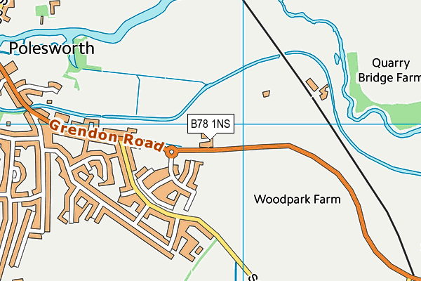 B78 1NS map - OS VectorMap District (Ordnance Survey)