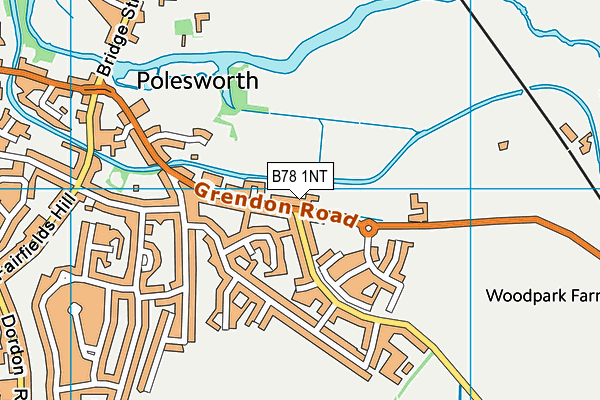 B78 1NT map - OS VectorMap District (Ordnance Survey)