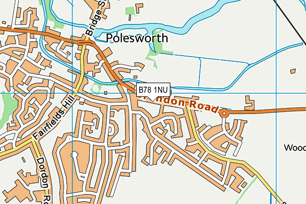 B78 1NU map - OS VectorMap District (Ordnance Survey)